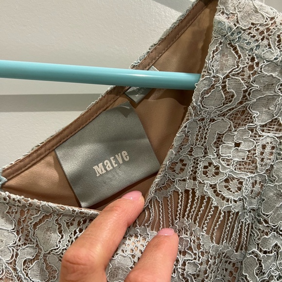 Lace Peplum Top | light blue - Picture 2 of 3